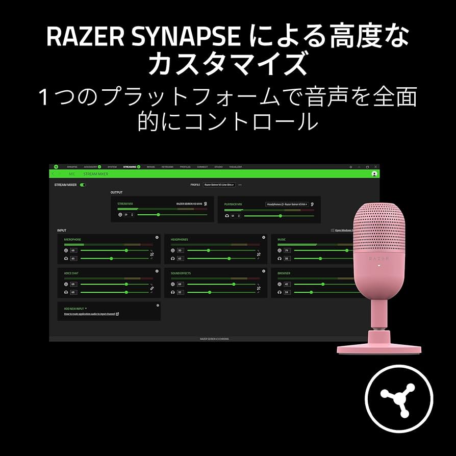 【新品未開封】RAZER SEIREN V3 Mini ピンク Razer Seiren Mini V3 - Quartz - Yaya Station